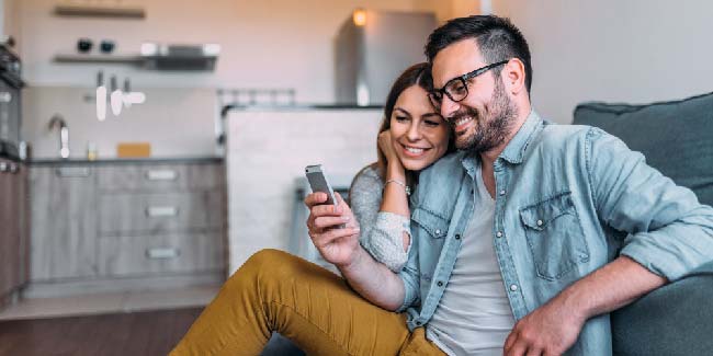 Couple Looking at Phone-1